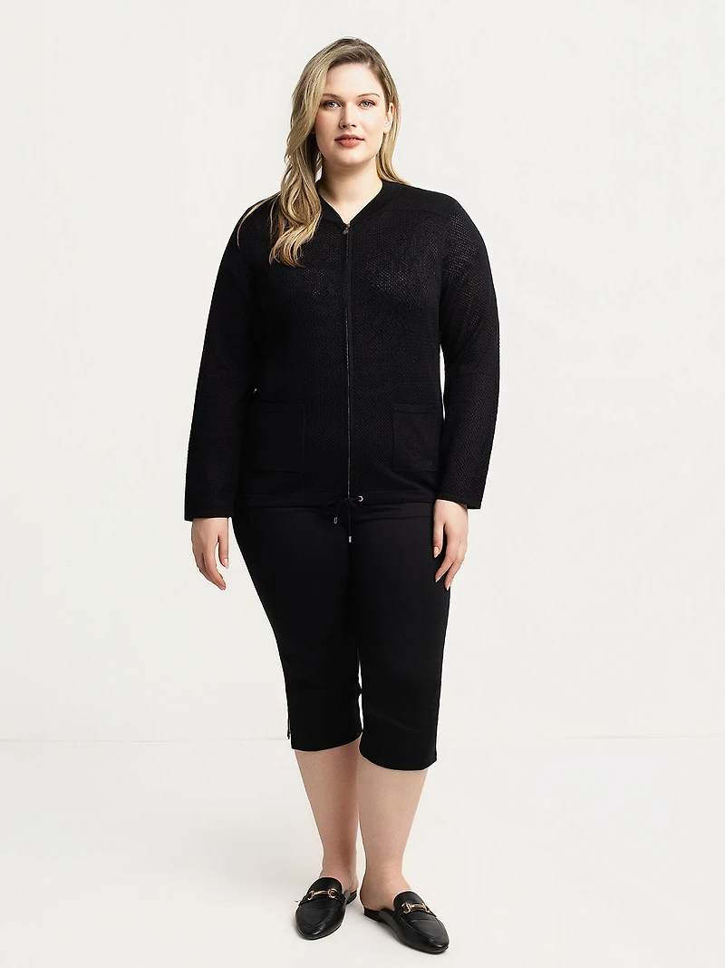 Cardigan en tricot ample à manches longues