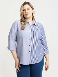 Blouse à manches 3/4 avec boutons
