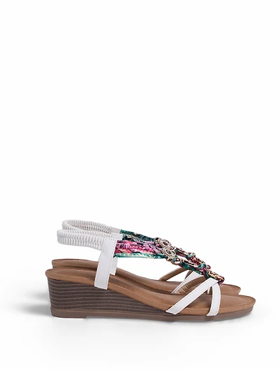 Sandales à talons compensés