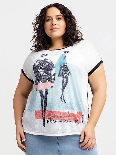 T-shirt ample à manches courtes