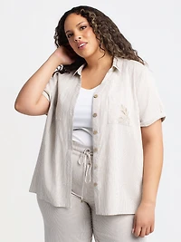 Blouse à manches courtes avec boutons