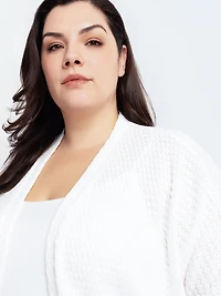 3/4-sleeve loose cardigan