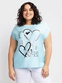Short-sleeve loose tunic