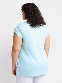 Short-sleeve loose tunic