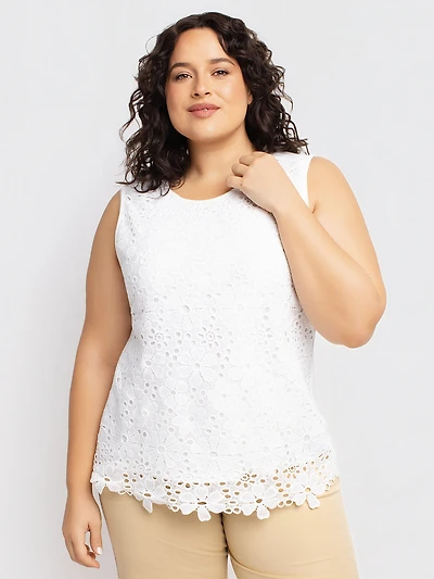 Semi-fitted tank top