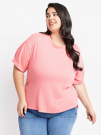 Short-sleeve loose tunic