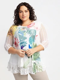 3/4-sleeve tunic