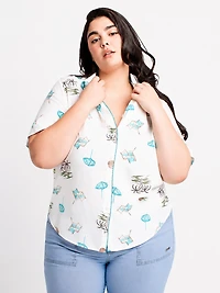 Blouse à manches courtes avec boutons