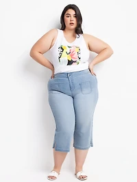 Denim capri