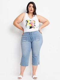 Denim capri