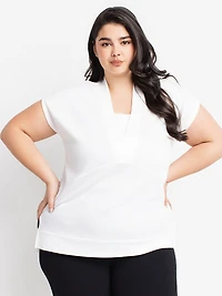 Short-sleeve loose tunic