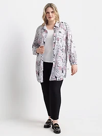 Long-sleeve tunic with buttons