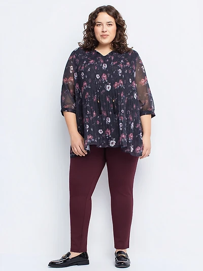 Blouse ample à manches 3/4