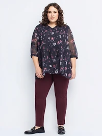 Blouse ample à manches 3/4