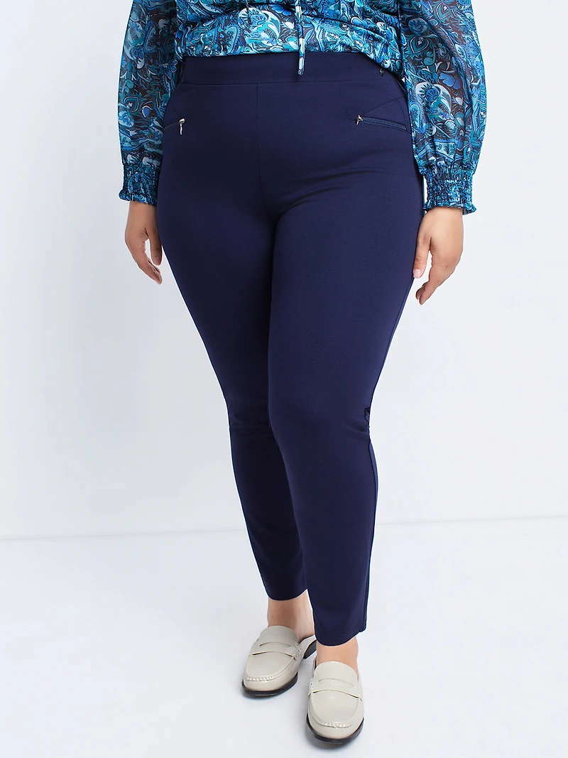 Fitted pull-on pants - Petite