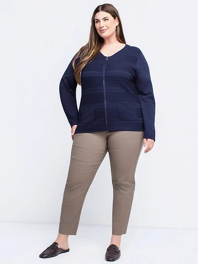 Cardigan en tricot ottoman