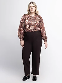 Pantalon à enfiler jambe large - Petite