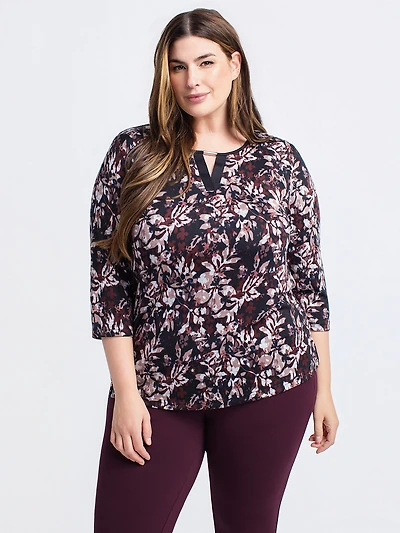3/4-sleeve top