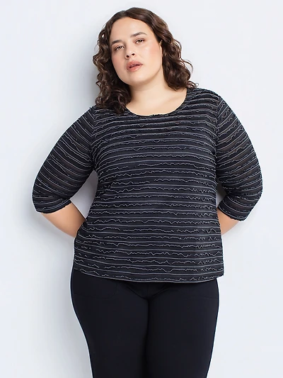 T-shirt à manches 3/4