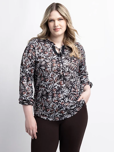 3/4-sleeve tunic