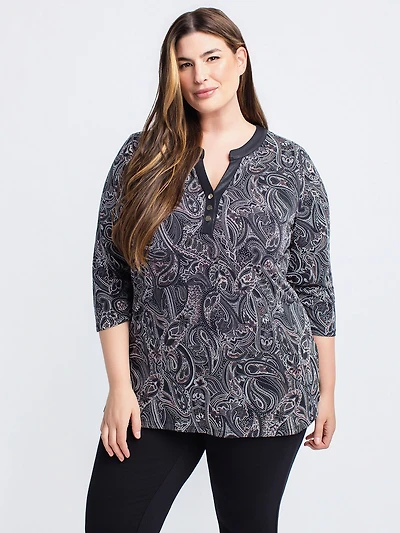 3/4-sleeve tunic