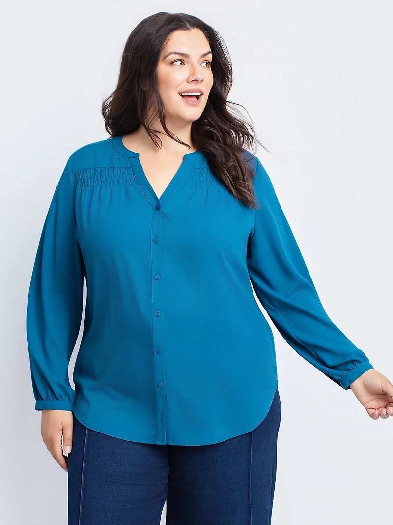 Blouse à manches longues avec boutons