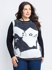Long-sleeve pullover sweater