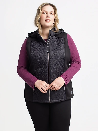 Semi-fitted sleeveless vest