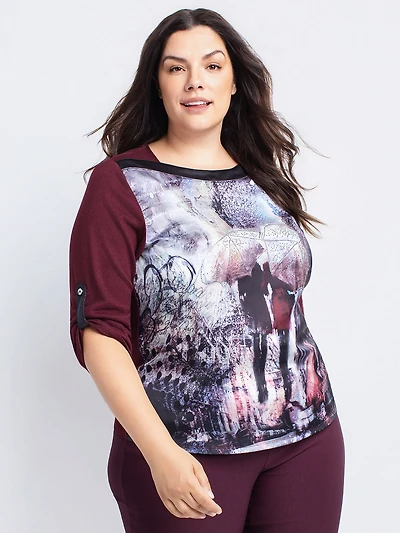 T-shirt à manches 3/4