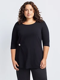 3/4-sleeve flared tunic