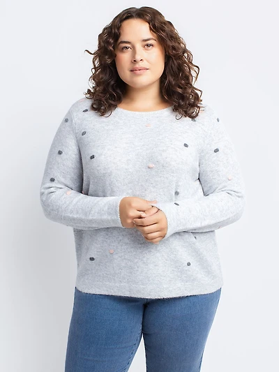 Long-sleeve pullover sweater