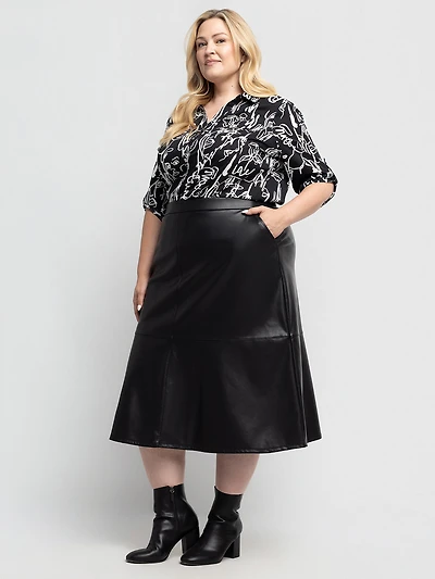 Flared A-line maxi skirt