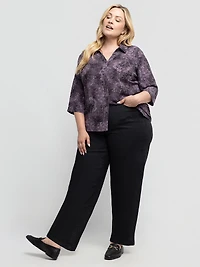 Wide-leg semi-fitted jean