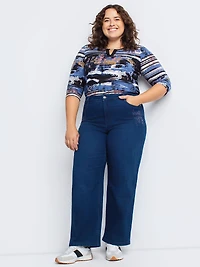 Jean large semi-ajusté