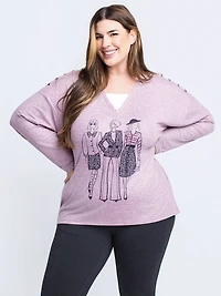 Long-sleeve loose fit T-shirt