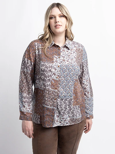 Blouse à manches longues avec boutons