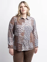 Blouse à manches longues avec boutons