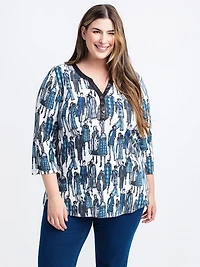 3/4-sleeve tunic