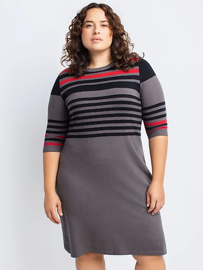 Robe évasée décontractée en tricot