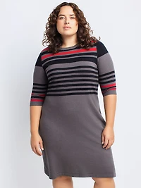 Robe évasée décontractée en tricot