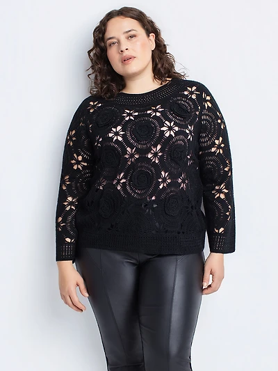 Long-sleeve pullover sweater