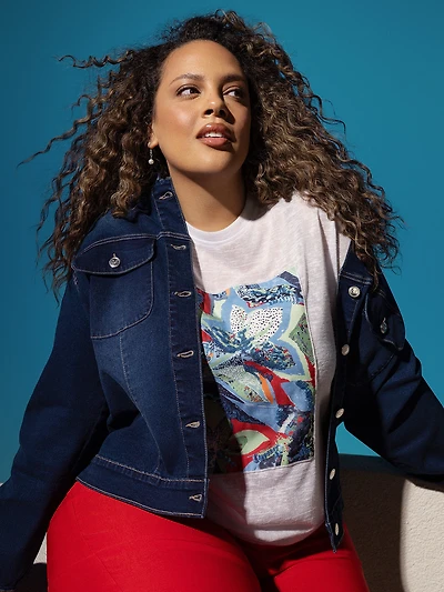 Tunique ample à manches courtes