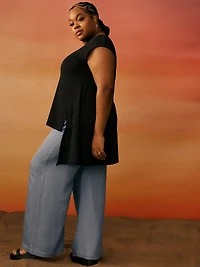 Short-sleeve loose tunic