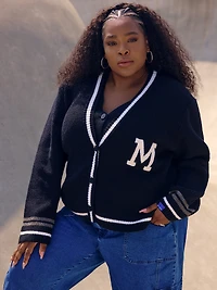 Long-sleeve sweater cardigan