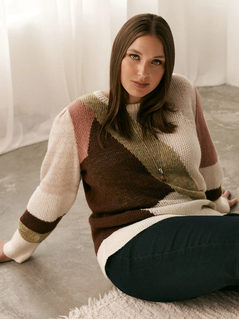 Long-sleeve pullover sweater