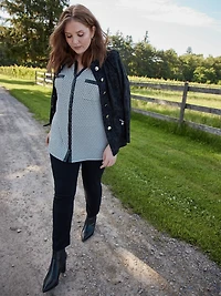 Blouse à manches 3/4 avec boutons