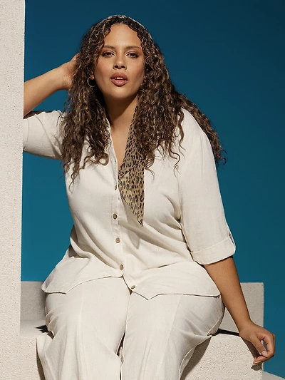 Tunique à manches 3/4 avec boutons