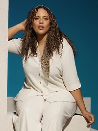 Tunique à manches 3/4 avec boutons