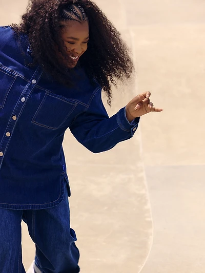Veste en denim à manches longues