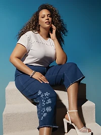 Jean large semi-ajusté